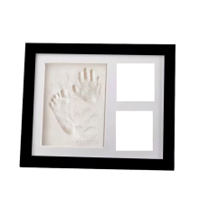Kit per impronte di mani e piedi in argilla per bambini - Regali per baby shower e decorazione perfetta per la cameretta dei bambini, nero