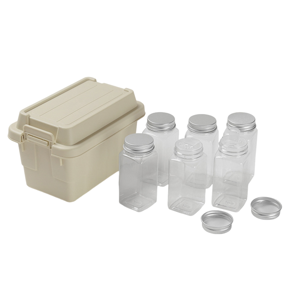 Coffre de rangement extérieur pour camping, voyage, randonnée, barbecue, coffre de voiture, blanc crème