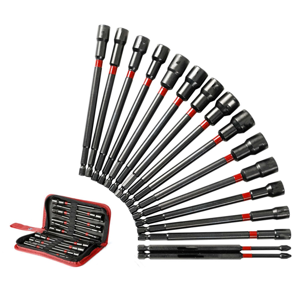 Cacciavite Magnetico Da 6 Pollici, Dispositivo Di Guida Per Dadi Guida (16 Pezzi)