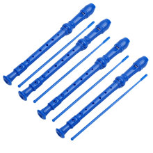Blue ABS Recorder 8-Hole Treble 8-Hole Children'S Entry-Level Flute Instrument for Beginners