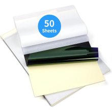 Papel de transferencia para tatuajes, 50 hojas de papel de plantilla para tatuajes, compatible con impresora M08F, tamaño A4
