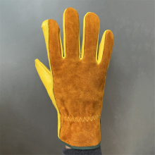 Labor Protection Gloves Breathable Non-Slip and Wear-Resistant Construction Site Protection Gloves Cowhide WeldingGloves