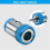 Screwdriver Head Magnetic Ring, Upgrade Magnetizer Screw Removable for Hex Screwdriver and Power Bits,2PCS 8