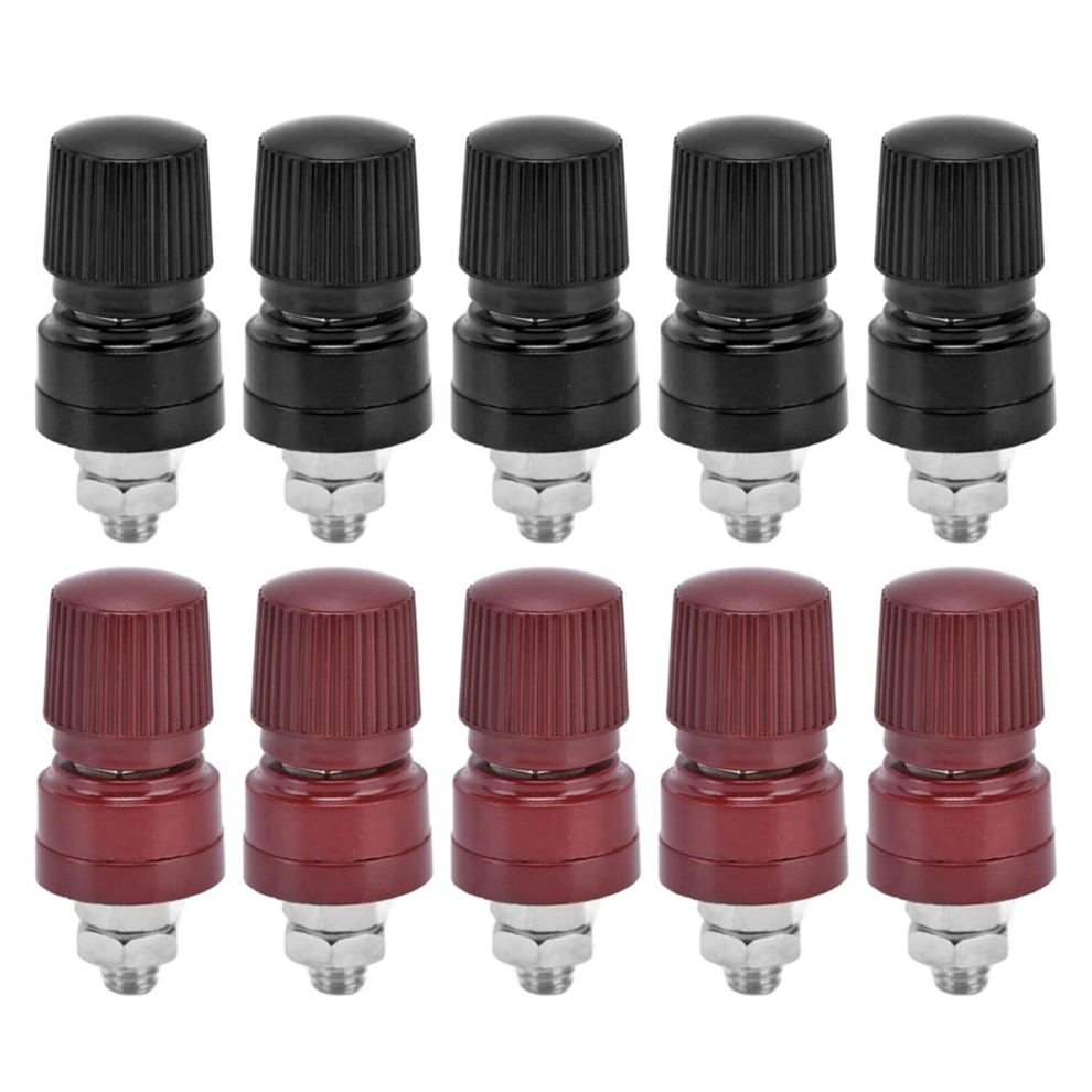 5 Paia Di Morsetti Di Collegamento Placcati In Ottone, Terminale Filettato M6, Ampia Applicazione, Facili Da Distinguere, Forte Conduttività