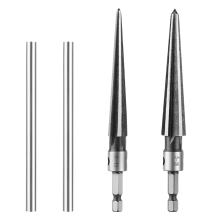 2 utensili alesatori conici con impugnatura a T, 3-13 mm (1/8-1/2 pollici) e 5-16 mm (1/2-5/8 pollici) per fori per perni di ponte