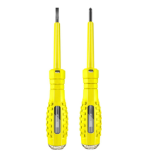 2-in-1 High Torque Strong Magnetic Screwdriver Electricity Detector, Electricity Tester Pen with Magnetic Yellow