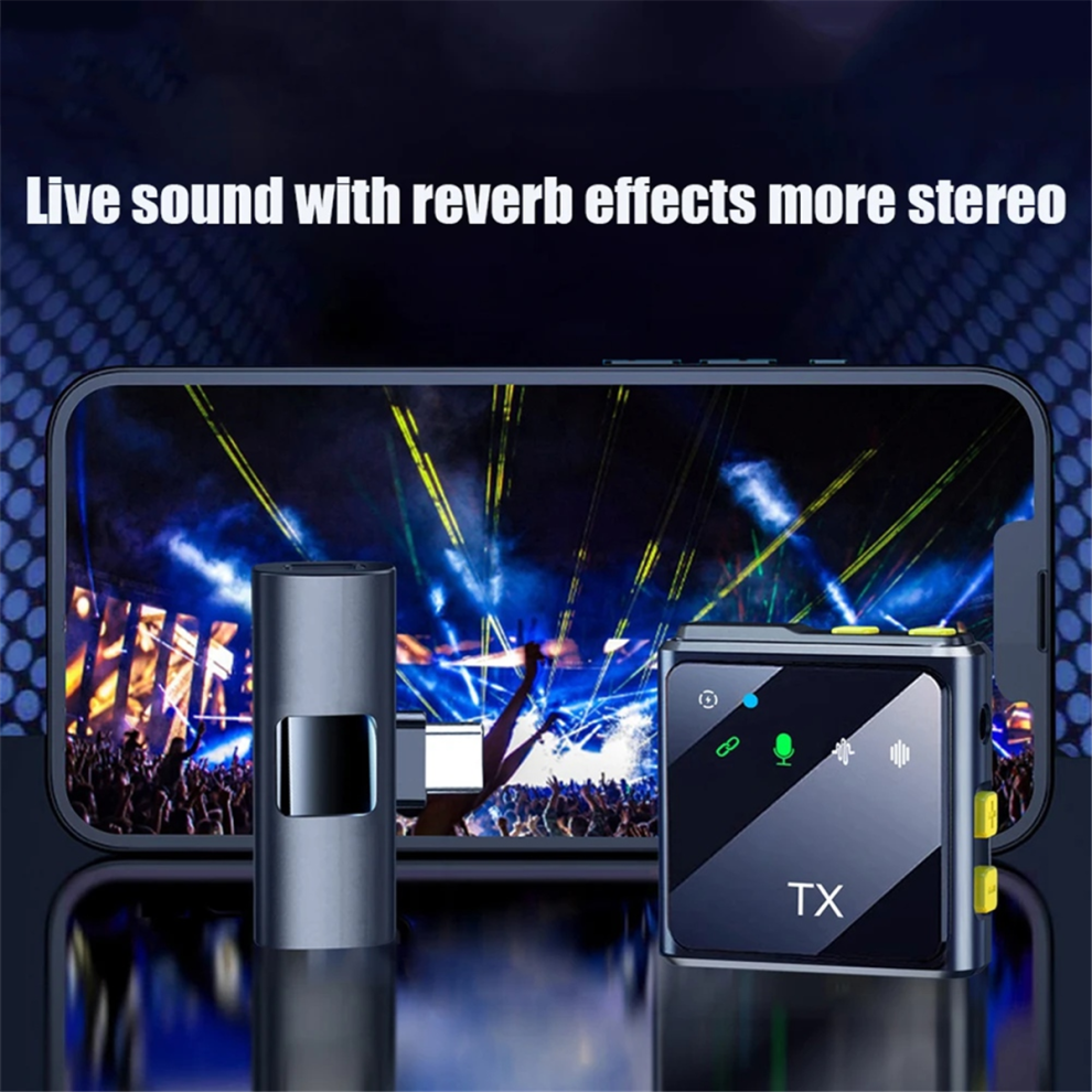 Microphone cravate sans fil à puce 2,4 G avec réduction intelligente du bruit, design parfait pour la diffusion en direct sur téléphone, Plug Play