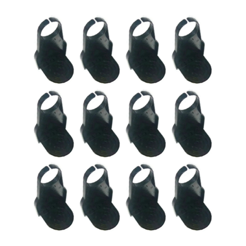 12pcs Cup Holder Anti-Overflow Laundry Detergent Cup Holder Folding Bracket Seamless Hook Black
