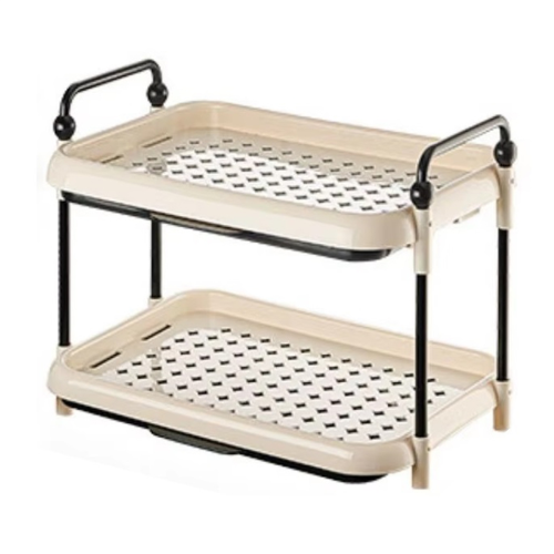 Drain Cup Holder Entrance Storage Rack Space Saving Storage Rack Double Cup Holder 1