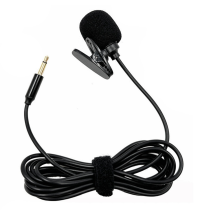 Microfone de lapela com microfone estéreo de áudio mini microfone com fio plugue de 3,5 mm para alto-falante intérprete