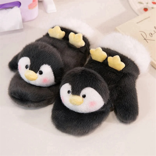 Γάντια Capibala Plush Gloves Students Thickened Five Finger, ζεστά γάντια ιππασίας για μαθητές, 25cmx13cmx8cm