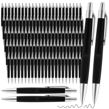 100 Pieces Retractable Ballpoint Pens Black Ink Click Pens Bulk 0.7mm Medium Point No Bleed Pen Set for School,Office