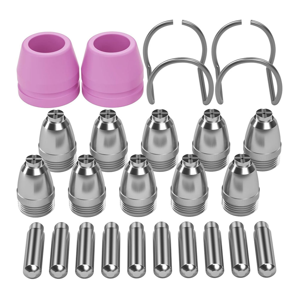 Ag-60 Plasma Cutter Torch Consumables, 040 Sg-55 Ag-60 Wsd-60 Plasma Cutter Accessories For Cut55/Cut55pro, 24 Pcs 4853482233628