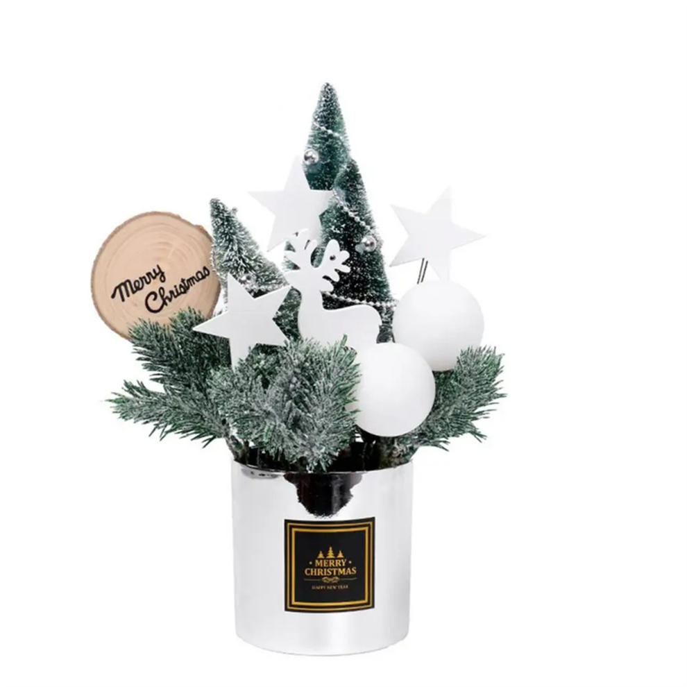 Sapin de Noël artificiel en pot, sapin miniature de bureau, faux sapin en pot