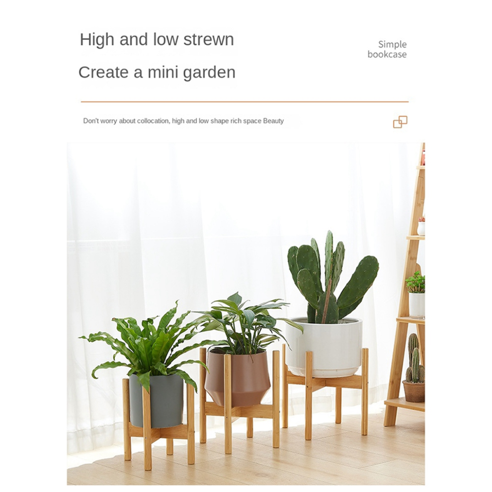 Présentoir à bonsaï en bois pour pots de fleurs, décoration d'intérieur, fournitures de jardinage, taille M