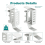 Support vertical pour ordinateur portable, fixation de bureau sans perçage, support de suspension latéral, pince blanche 7