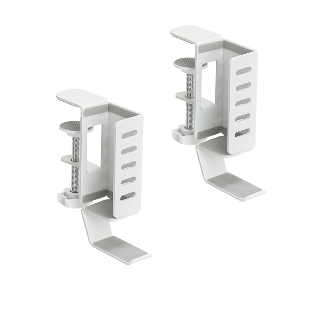 Support vertical pour ordinateur portable, fixation de bureau sans perçage, support de suspension latéral, pince blanche