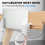 Support vertical pour ordinateur portable, fixation de bureau sans perçage, support de suspension latéral, pince blanche 8
