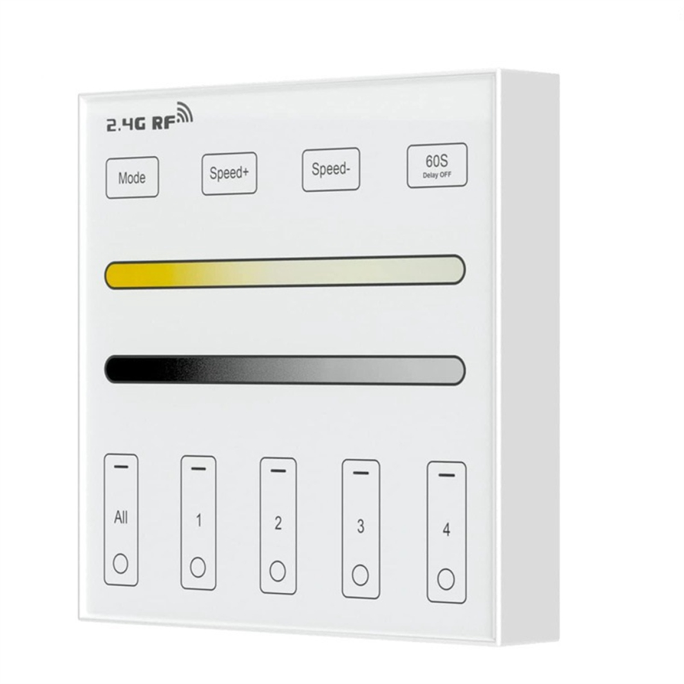 2.4G Rf 4 Zone 86 Panel /Cct Smart Led Controller Dual Color Temperature Touch For Control Light 4853482244211
