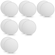 12 peças de moedas de desafio em branco, moedas em branco para gravação, com bordas rosqueadas de 40 mm e caixa de proteção acrílica prateada
