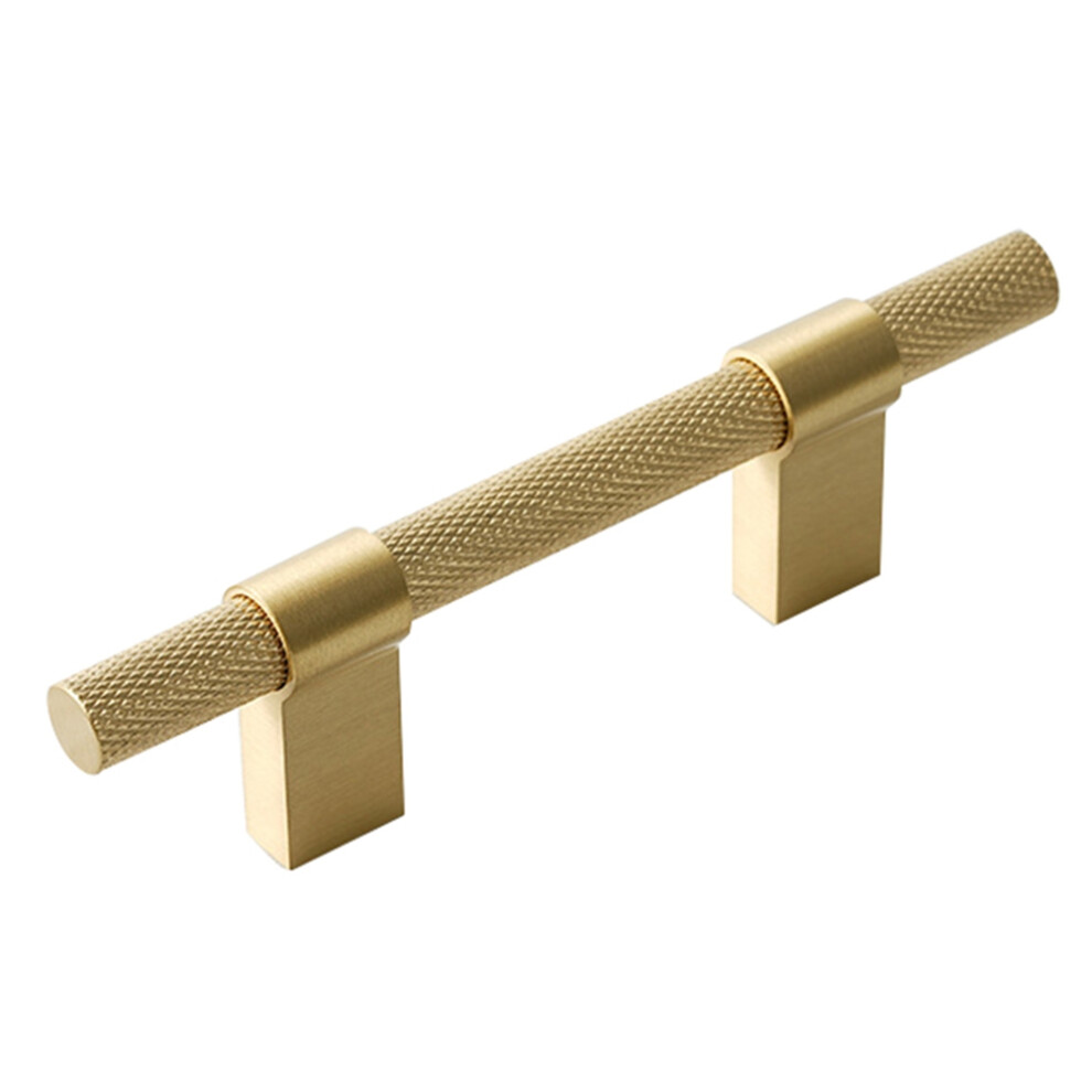 Poignée en T moletée en laiton massif pour armoire, longueur étendue 188 mm, pour appareils de cuisine, lave-vaisselle, réfrigérateurs