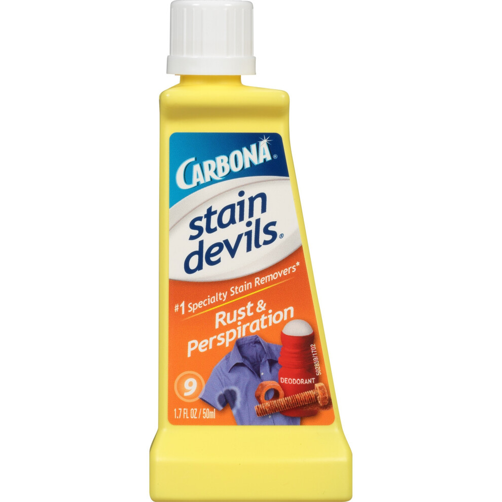 Carbona Stain Devils    #9 - Rust & Perspiration | Professional Strength Laundry Stain Remover | Multi-Fabric Cleaner | Safe On Skin & Washable Fabric