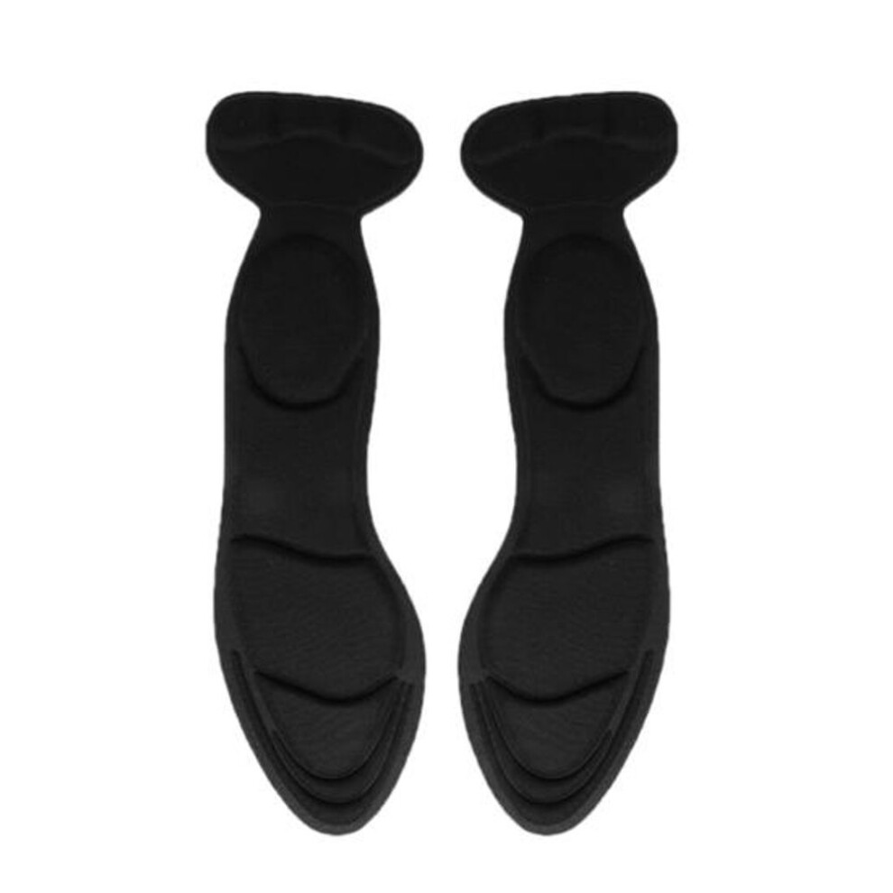 (black) Dys 1 Pair Women High Heels Insoles Soft Foam Shockproof Massage Foot Care Shoe Pads