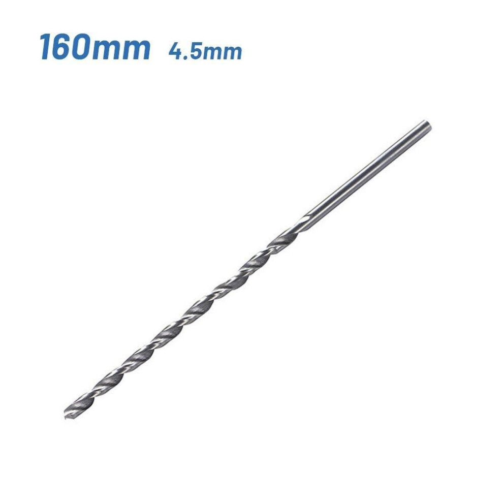 (Dia:4.5mm   L:160mm) Longer Length Better Precision Extra Long HSS Straight Shank Drill Bit