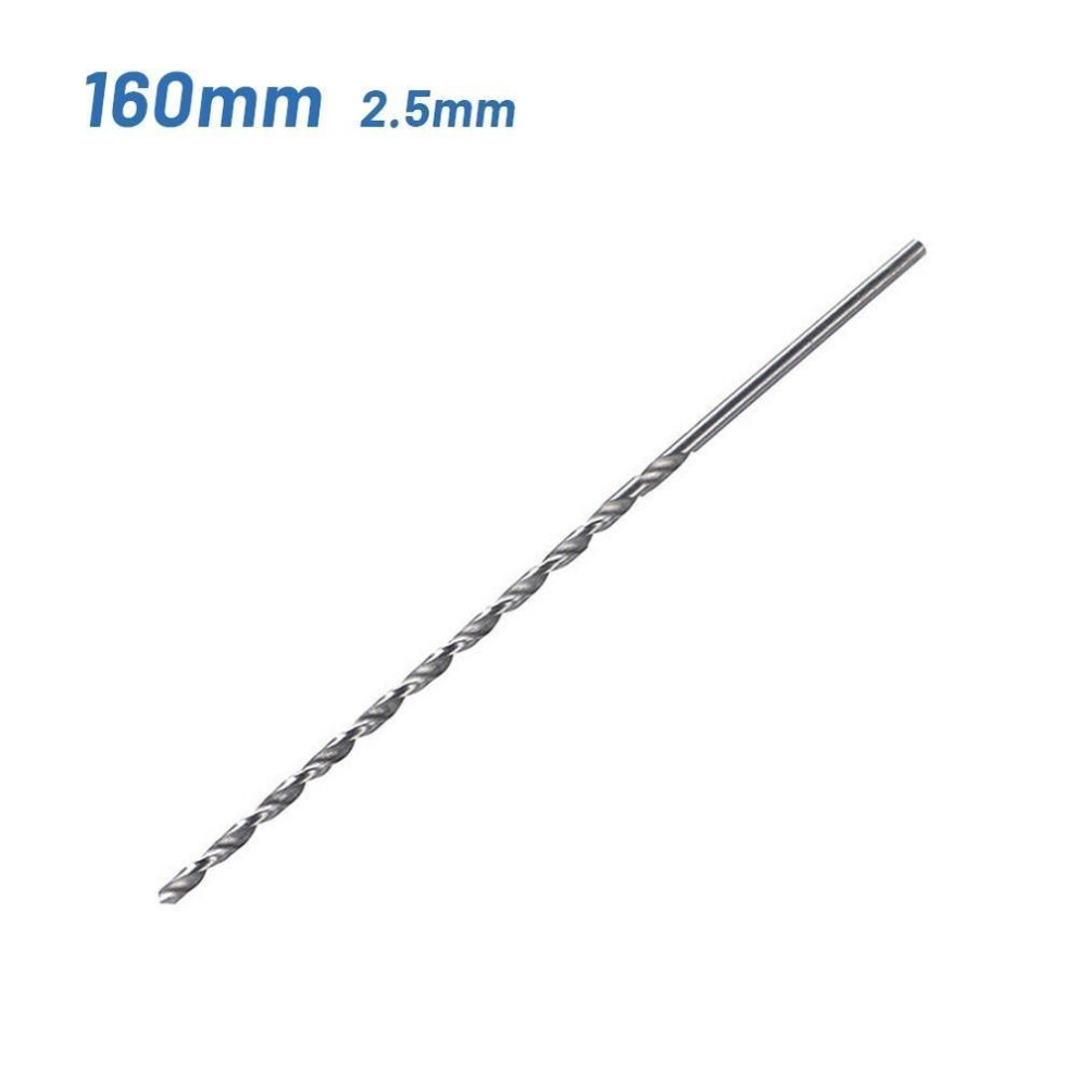 (Dia:2.5mm L:160mm) Longer Length Better Precision Extra Long HSS Straight Shank Drill Bit
