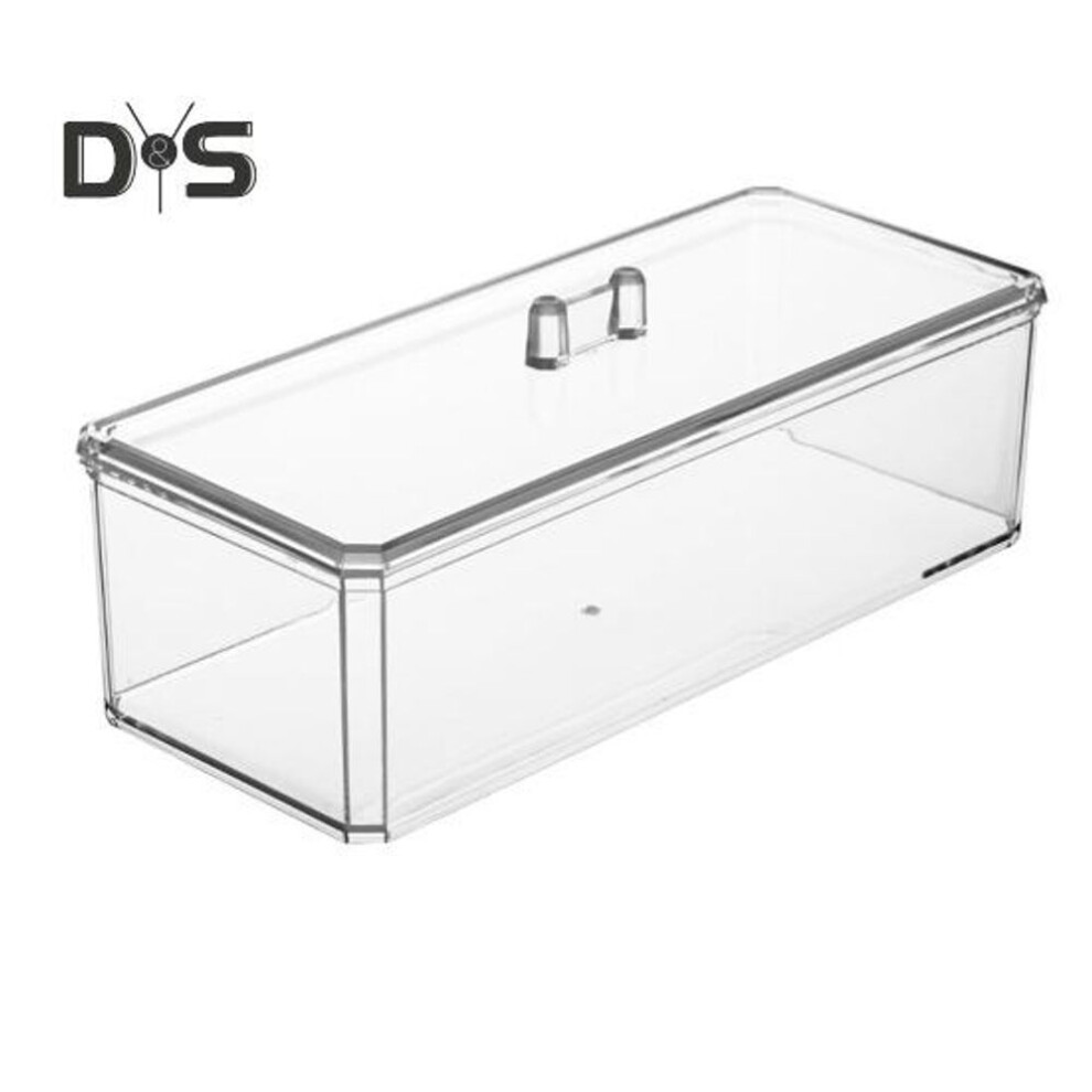(as the picture, A) Acrylic Storage Box Bathroom Organizer Large Capacity Multiple Compartments Dustproof Transparent Cotton Ball Swab Storage Case