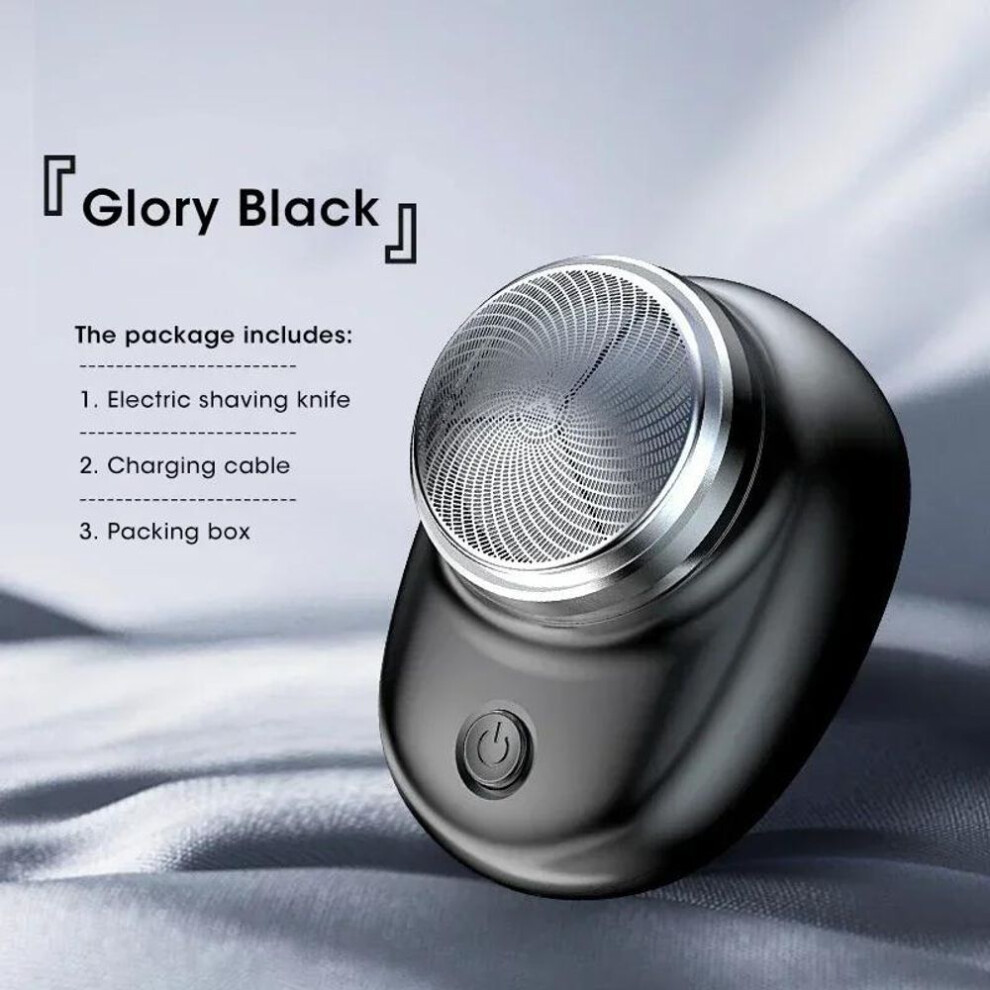 (black) Portable Mini Electric Shaver Beard Trimmer Razor Cordless Shavers Wet and Dry Use USB Charge Shaver For Men Razor