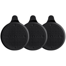 Tappo di scarico per vasca da bagno in silicone MRSIgA per doccia e lavandino, diametro 51, nero, confezione da 3
