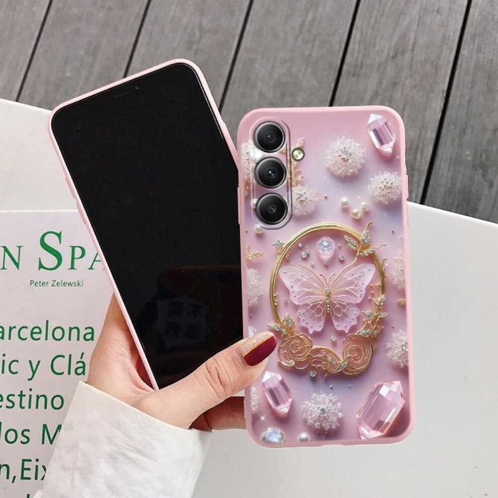 (pink, Honor X8a 4G) Butterfly Stars Case For iPhone Samsung A55 S24 FE S25 M35 A06 Xiaomi Redmi Note 13 Pro 14C Huawei Honor 200 Shockproof Anti-Scratch Matte Phone Cover