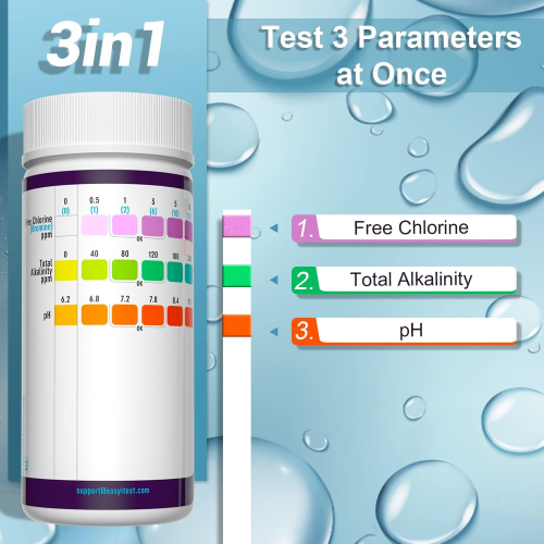 EASYTEST Hot Tub Test Strips, 150 Strips Pool and Spa Test for pH 1