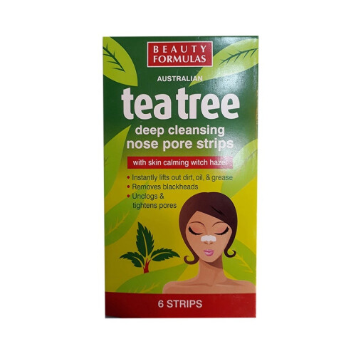 Beauty Formula Tea Tree Nose Pore Strips White 6 Strips
