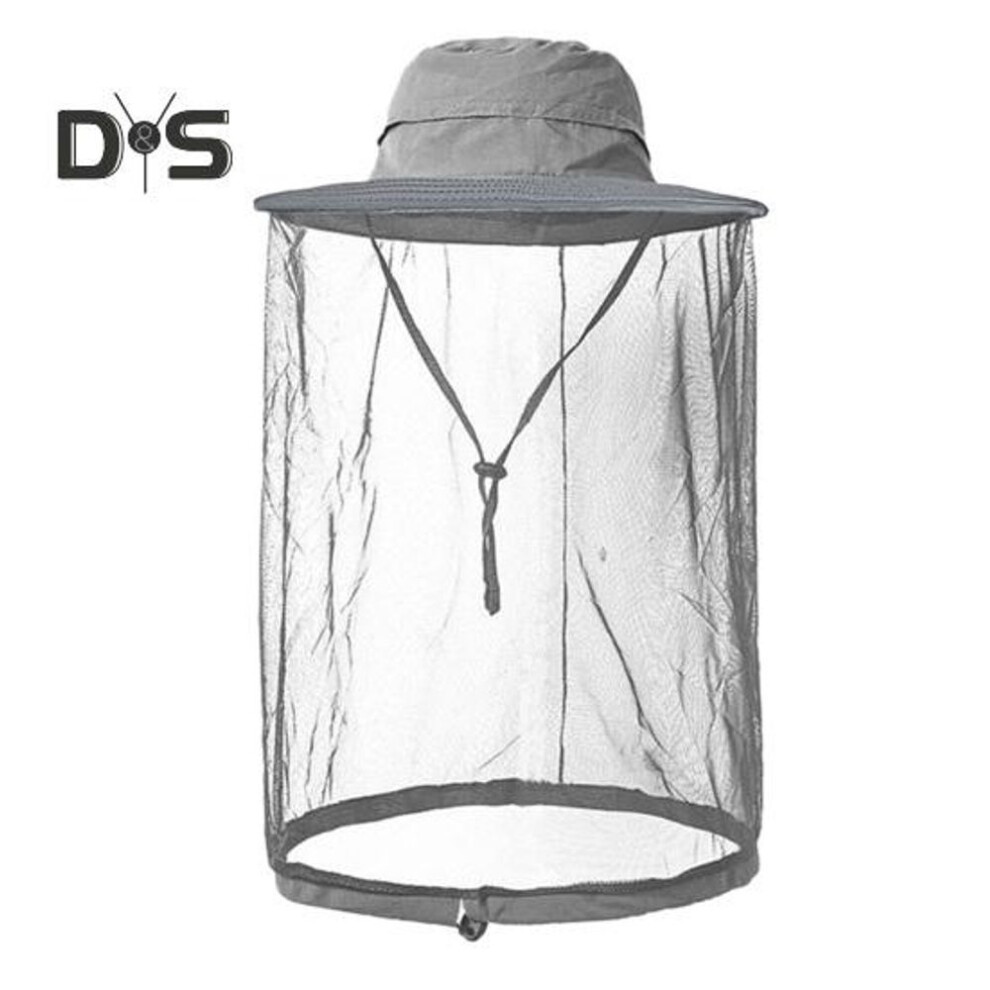 (dark gray) Mosquito Head Net Hat For Men Women Wide Brim Sun Protection Boonie Hats With Veil Mesh Protection From Insect For Fishing Hiking