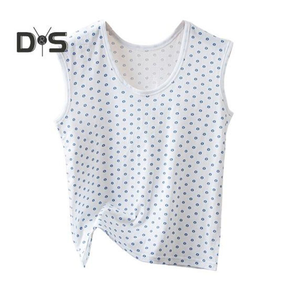 (L, blue,white) Women's Summer Tank Top Plus Size Cotton Long Tank Top Stretchy Sleeveless Layering Camisole Undershirts Loose Cami Basic T-shirts