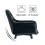 AINPECCA Set of 2 Dining Chairs Velvet Padded Home Black 5