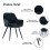 AINPECCA Set of 2 Dining Chairs Velvet Padded Home Black 6