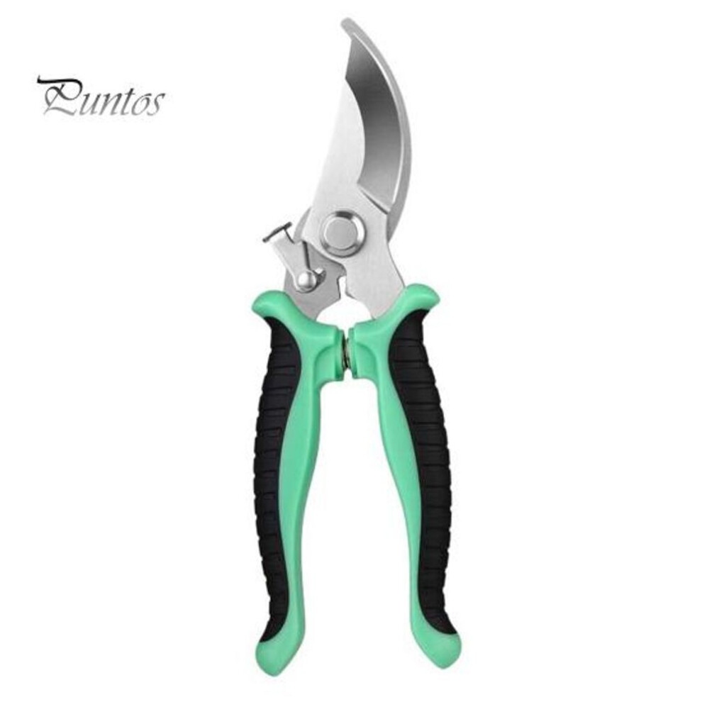(green) Garden Pruning Shears Stainless Steel Gardening Shears Tree Branch Cutter Snips Sharp Scissors for Cutting Flower Hedge Stem