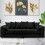 Snugg Furniture (Scatter Back, Black) Milo Jumbo Cord 4 Seater 2 Corner Jumbo Cord Sofa 1