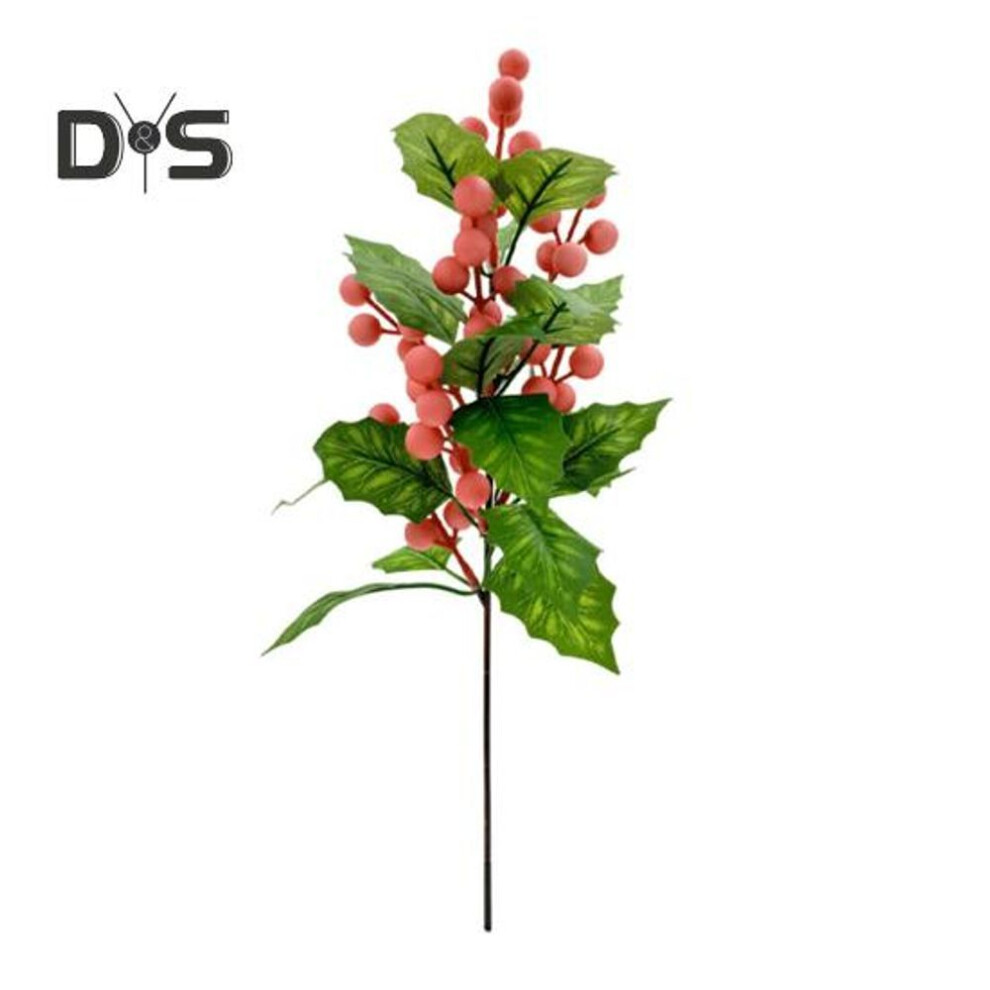 (as the picture, F) Artificial Pink Berry Stems Christmas Red Berry Picks Faux Berry Branches For Xmas Tree Diy Crafts Wedding Holiday Home Decor
