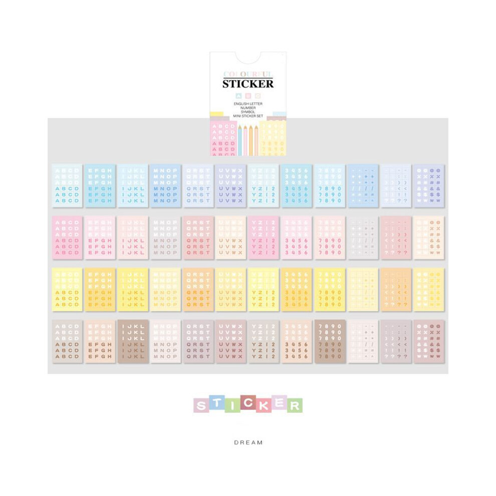 (Honey)Papeterie alphabet abc numéro autocollants clavier autocollant scrapbooking journal bricolage