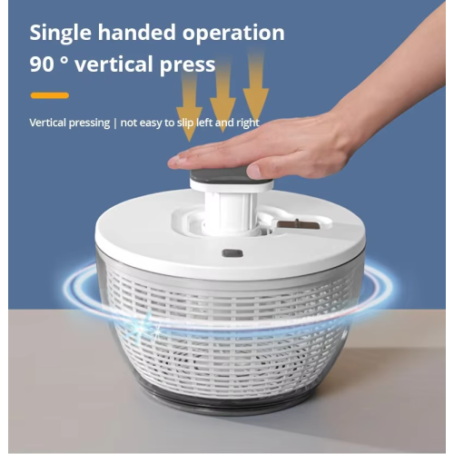 Press-Type Vegetable Dehydrator Fruit Dryer Large Salad Spinner Basket 2
