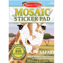 Melissa & Doug 168336 Safari Dieren Mozaïek Stickerboek - 720 Plus Stickers - Leeftijd 5 Plus