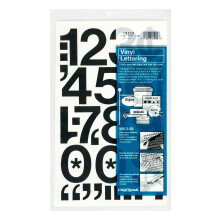 Nmeros de vinilo autoadhesivos de Chartpak 2 pulgadas de alto negro 12 por paquete (01150)
