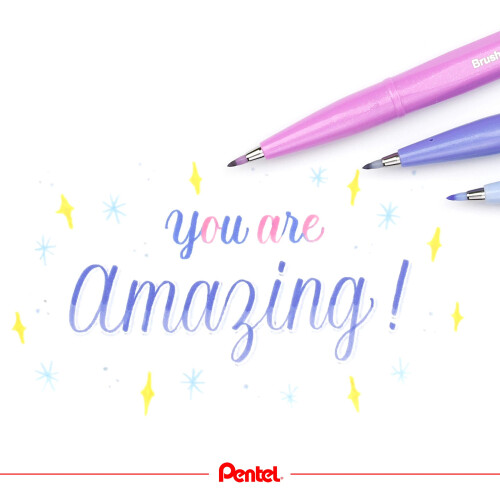 Pentel Pentel Brush Sign Pen Pink/Purple 2