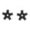 Molette        peron AJ Tack noire 1 1/4"""" x 5 pt 1