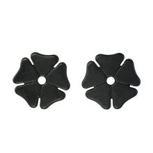 AJ Tack Sporen Raderen Zwart 1 3/8" Klavertje Vier