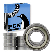 PGN (10 Pack) 6002-ZZ Laakeri - Voideltu kromiterästiivistetty kuulalaakeri - 15x32x9mm laakerit metallisuojalla ja korkean kierrosluvun tuella